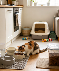 All-Inclusive Feeding, Water Refresh, Litter Scooping & Playtime Package